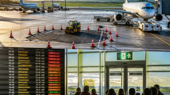 Bristol airport reopens after runway defect but passengers face extended delays
