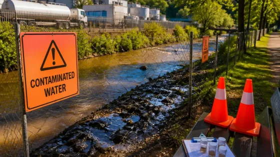 Durham firm ordered to plan clean-up after black sludge found in local stream