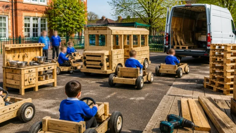 Birmingham pupils enjoy playground kit made at HMP Birmingham in community scheme