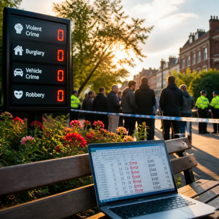 Police data failures leave neighbourhoods showing almost no recorded crime, figures reveal