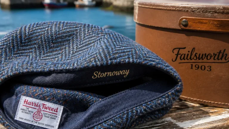Failsworth's 'Stornoway' Harris Tweed cap draws on Outer Hebrides craft