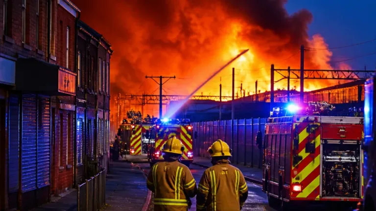 Major blaze on Sidings Road brings disruption to Grimsby