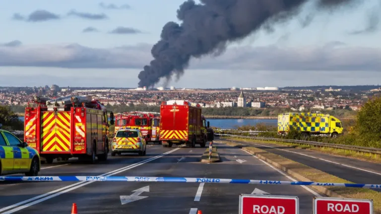 Major oil tanker blaze near South Queensferry sends smoke over Edinburgh