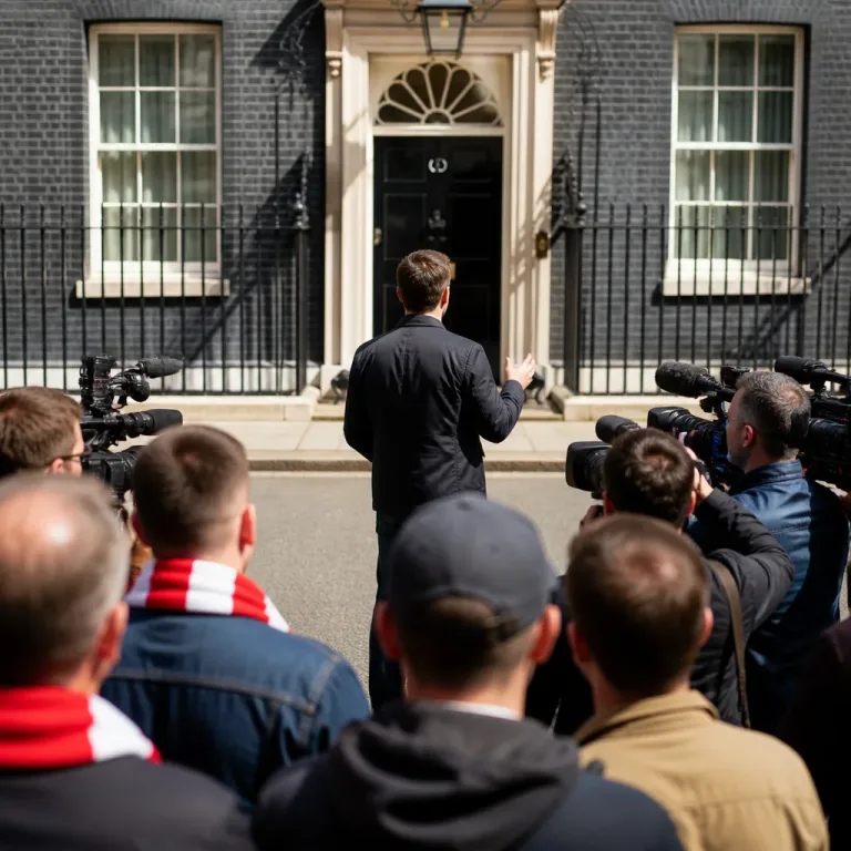 Andy Burnham arrives at Downing Street and sets out a conversational, anti‑establishment tone