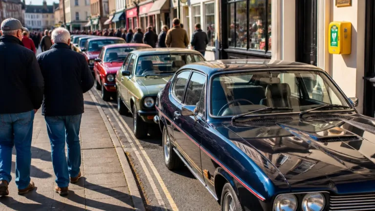 Taunton classic car gathering honours museum founder and funds High Street defibrillator