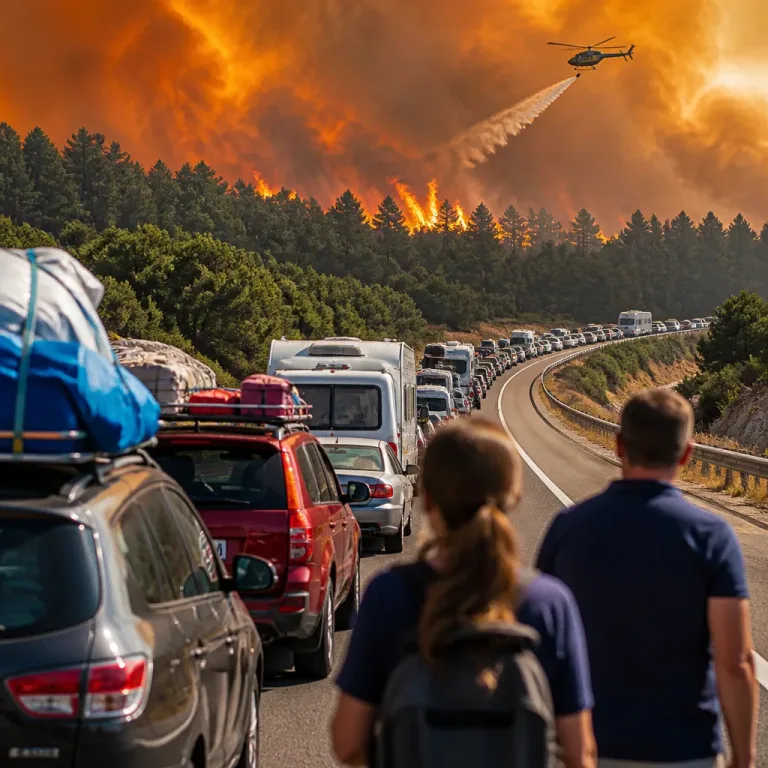 More than 250,000 evacuated as ferocious wildfires blaze across France and Spain