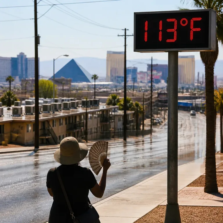 Oppressive heat grips Las Vegas Valley as temperatures exceed 110°F with little overnight relief